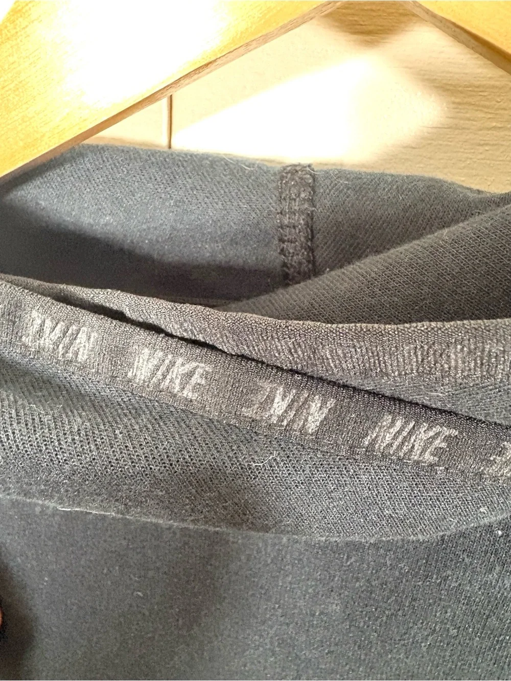 Nike Tech Fleece Hoodie Black Pullover Thumbholes Zip Pockets Size S